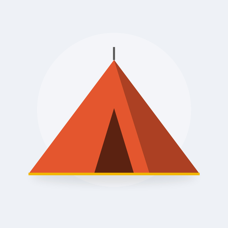 Tente 2 places Bivouac Express (Orange)