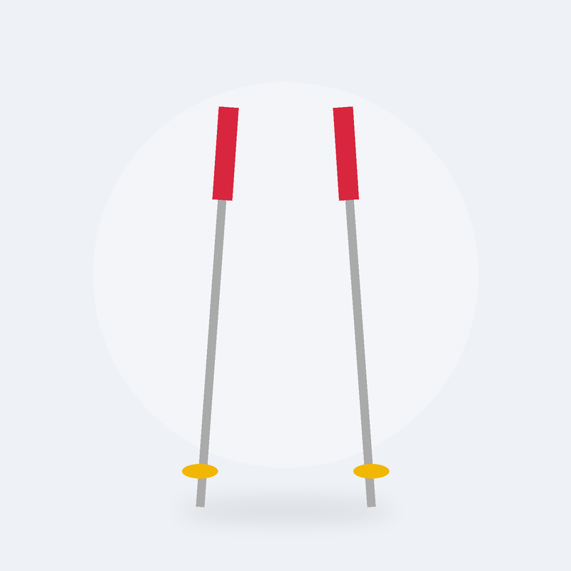 Bâtons de randonnée télescopiques Appui (Rouge)