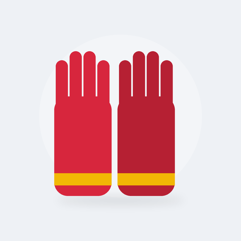 Gants de vélo Grip (S, Rouge)