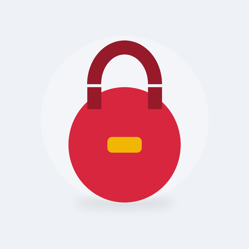 Kettlebell en fonte 12 kg (Rouge)