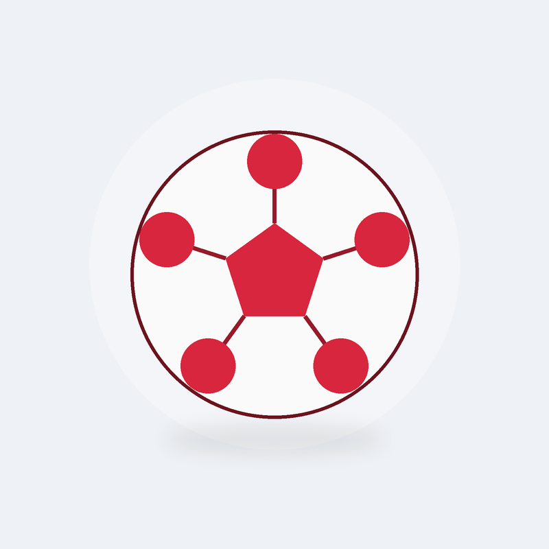 Ballon de football taille 5 Crampon (Rouge)