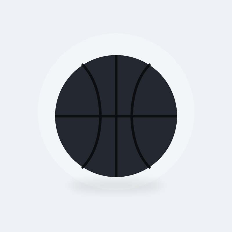 Ballon de basket taille 7 Panier (Noir)