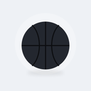 Ballon de basket taille 7 Panier (Noir)