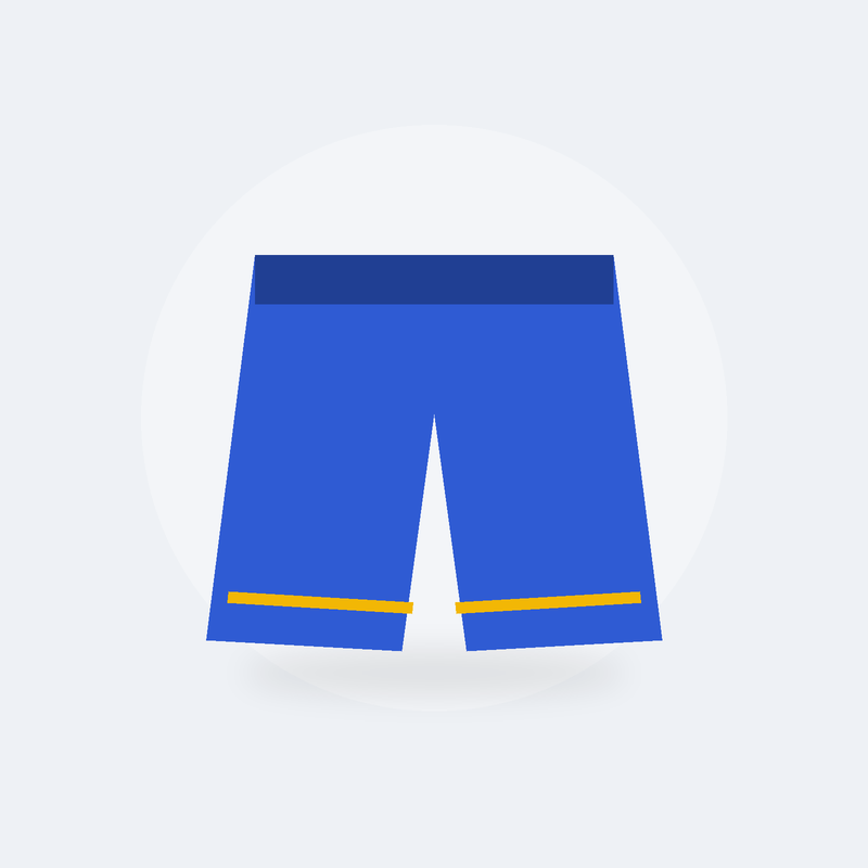 Short de football Pelouse (S, Bleu)
